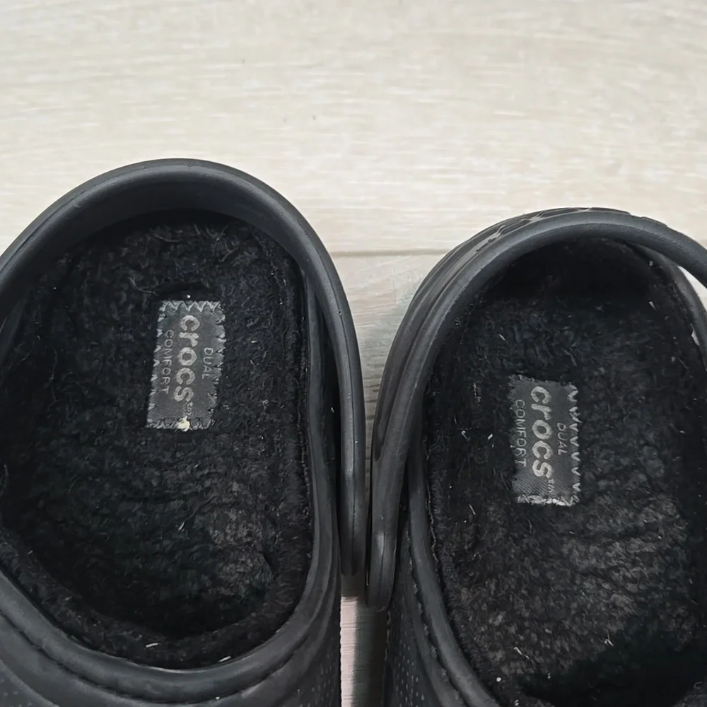 Crocs Kids Big Junior Black Clogs Mule Shoes Sz J3 Outdoor
